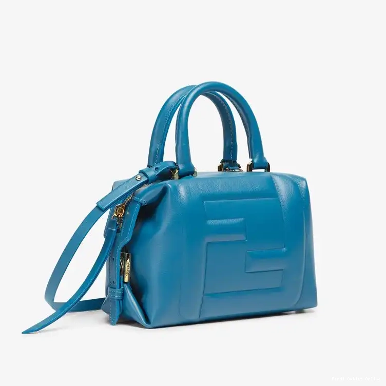 Cheap Fendi In Leather Bag Mini Nappa Cube Blue FF 0627
